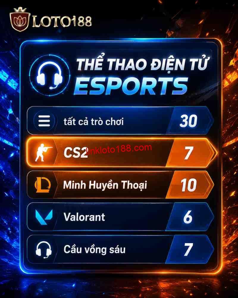 Cách chơi Ap E-Sports loto188 qua các bước vào sảnh Ap E - Sports