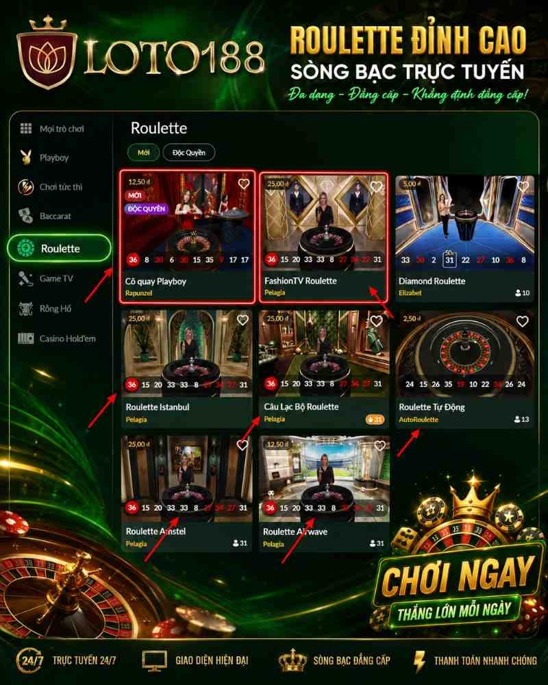 Chọn mục Casino hoặc Live Casino trên Loto188 để tìm Asia Gaming