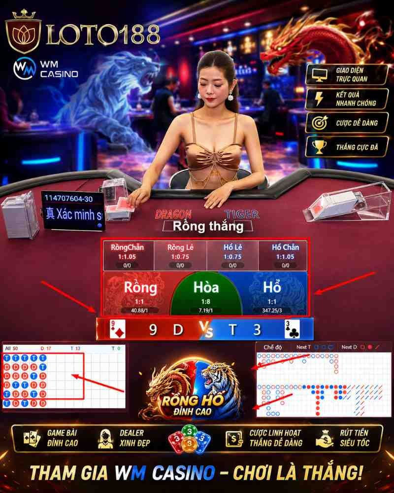 Chọn Bàn Chơi WM Casino Phù Hợp Trong Live Casino Loto188