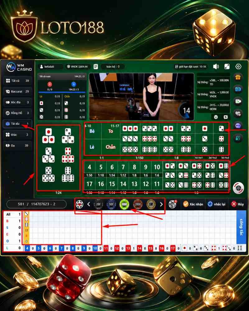Chọn WM Casino Trong Trang Game Loto188