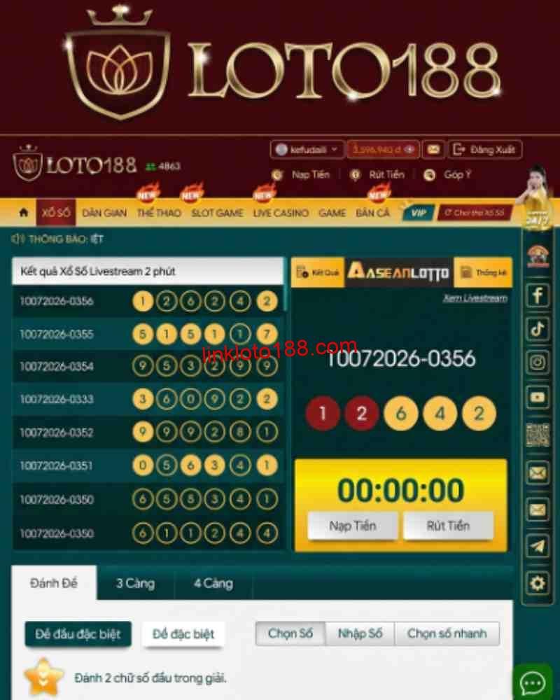 Xổ số livestream 2 phút tại Loto188: Hướng dẫn chơi xổ số online nhanh