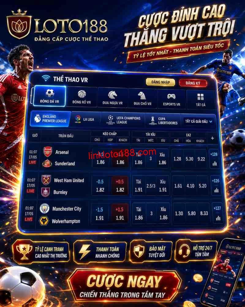 Cách chọn trận đấu trong loto188 thể thao Panda Sports