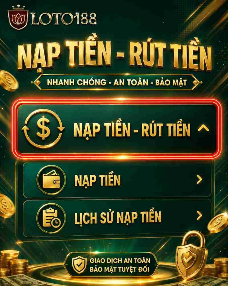 Chọn Mục Rút Tiền Trên Giao Diện Loto188