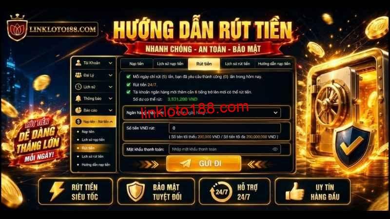 Ưu điểm nạp tiền nhanh chóng tại linkloto188.com